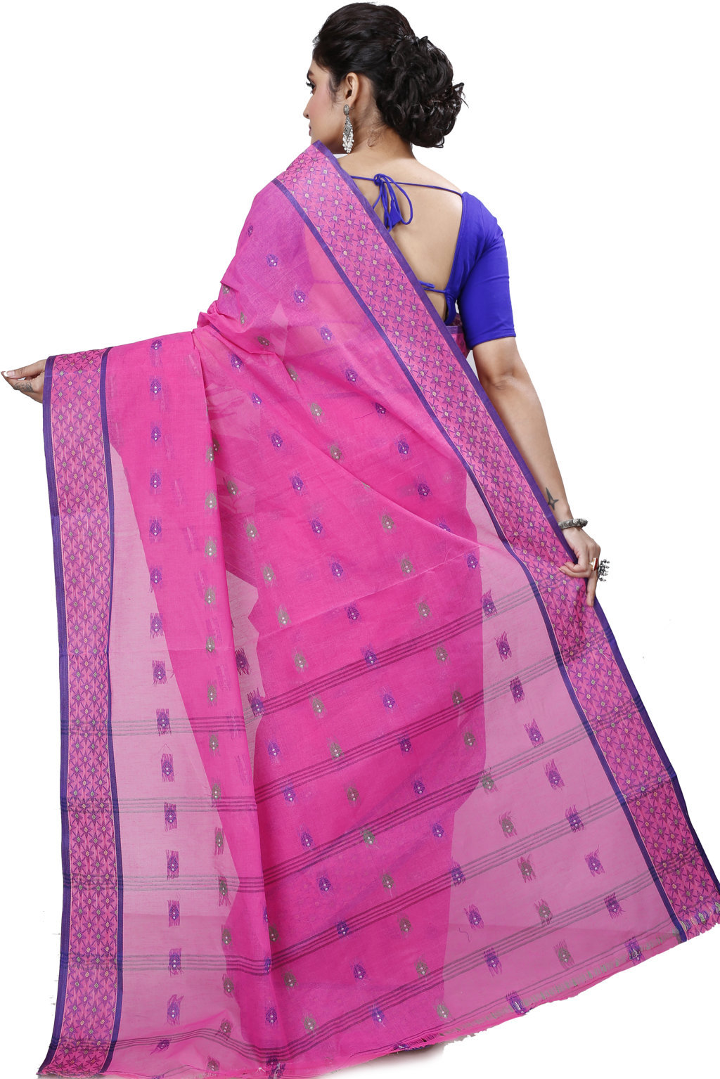 Pink Pure Cotton Reese Tant Saree (969)